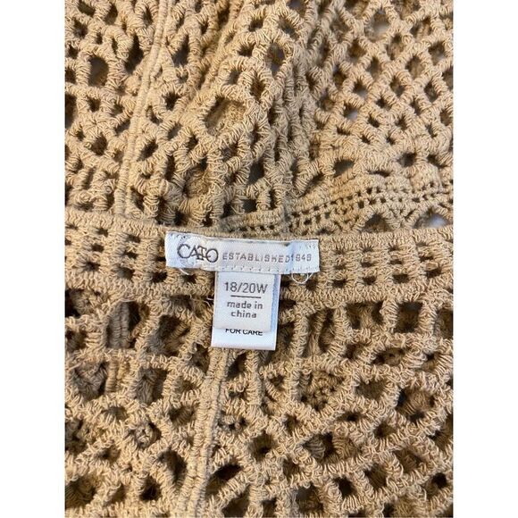 Cato 18/20w plus tan crochet top rn#37080 - Picture 6 of 7